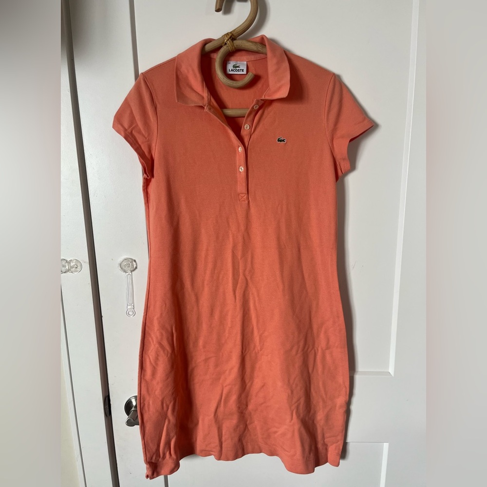 Lacoste orange/ coral Polo Dress